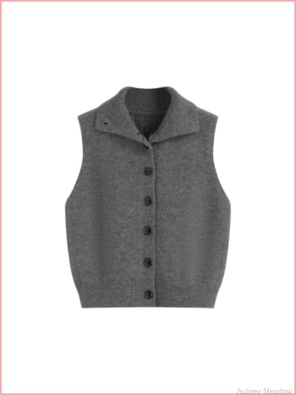 CIDER Women's Cropped Two-Way Button Down Sweater Vest Sleeveless V-Neck